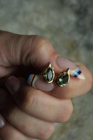 10K TOURMALINE STUDS