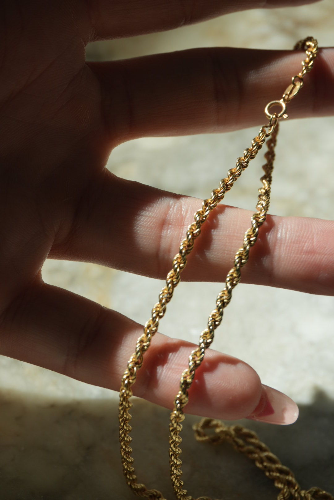 19INCH 14k GOLD ROPE CHAIN