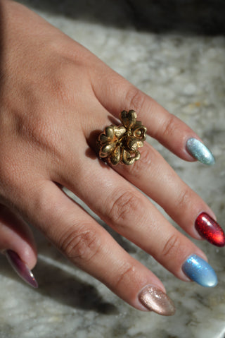 14K HEART CHARM RING