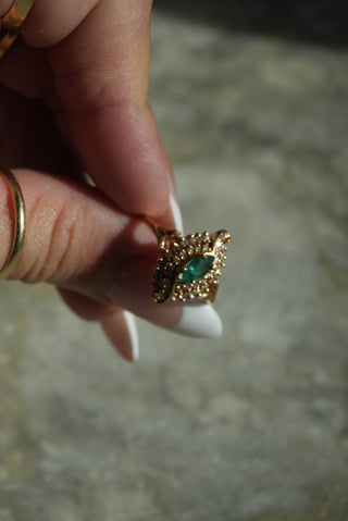 14k Emerald Vintage Ring