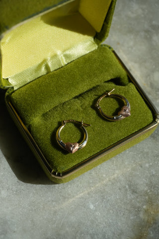 Heart Hoops - Dual Tone Mini Hoops