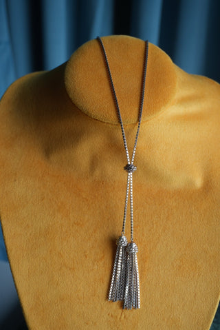 STERLING SILVER LARIAT NECKLACE