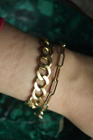 14K PAPERCLIP BRACELET