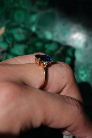 14k Ceylon Sapphire Ring