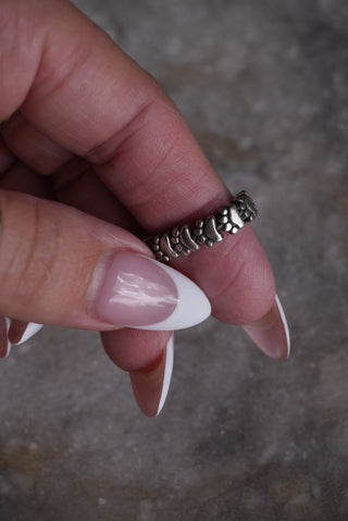 Furry Friend - Sterling Paw Eternity Ring Size 7
