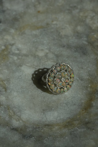 Jelly Burst - Sterling Opal Statement Ring Size 6