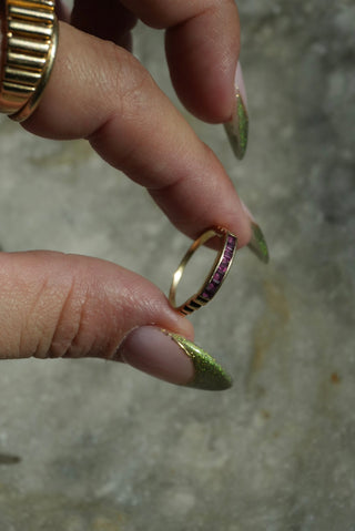 14k Ruby Row Band