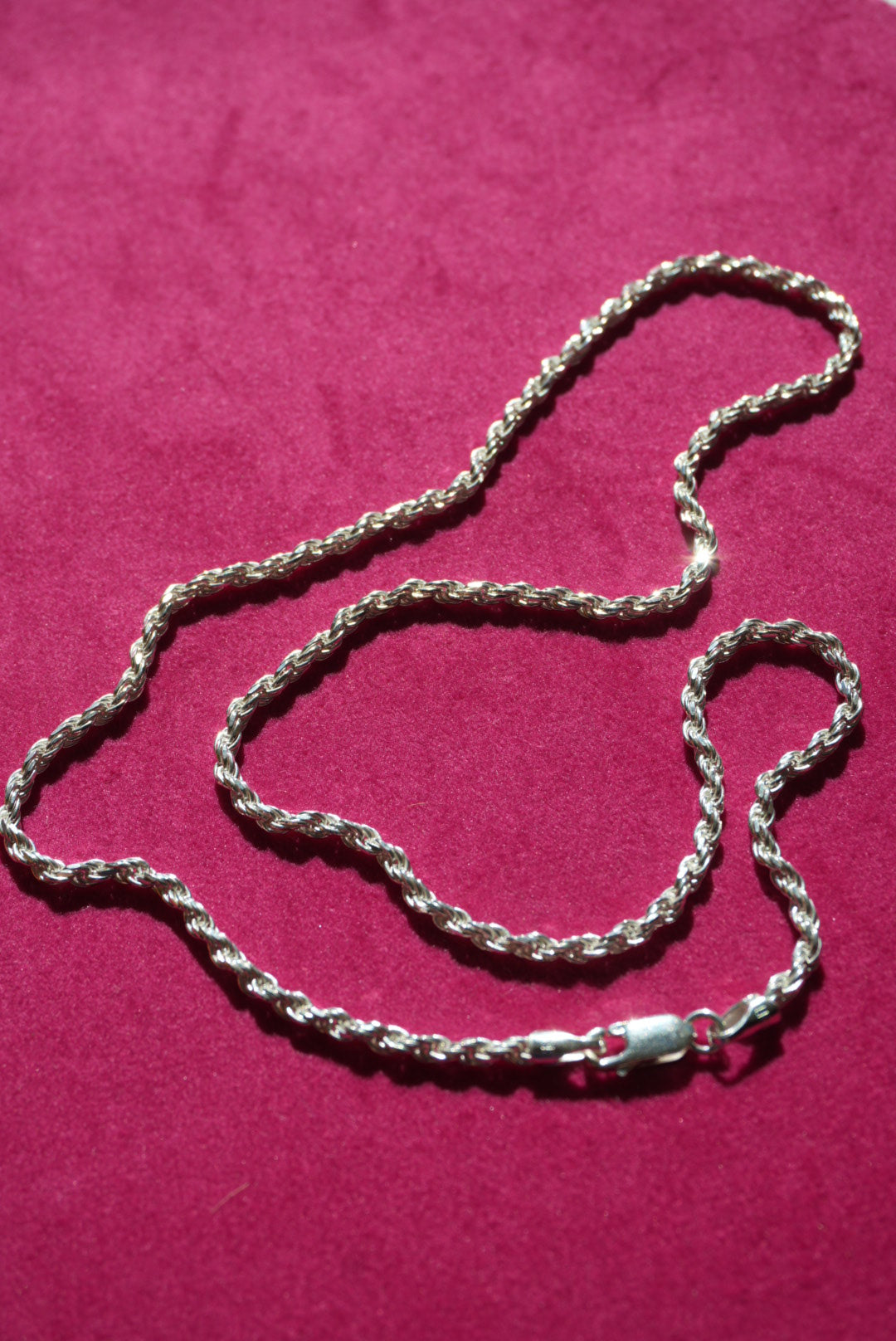 STERLING SILVER ROPE CHAIN