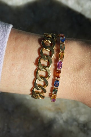 EFFY 14K SAPPHIRE TENNIS BRACELET