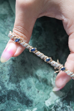 RARE BLUE SAPPHIRE TENNIS BRACELET