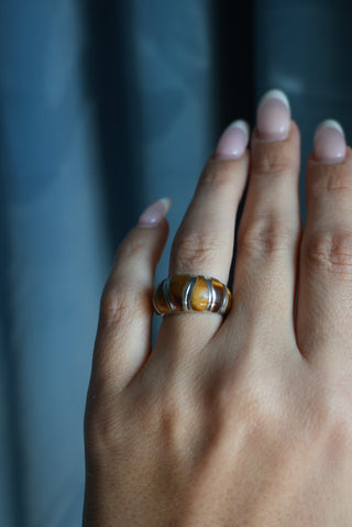 PSYCHEDELIC TIGERS EYE SZ 6