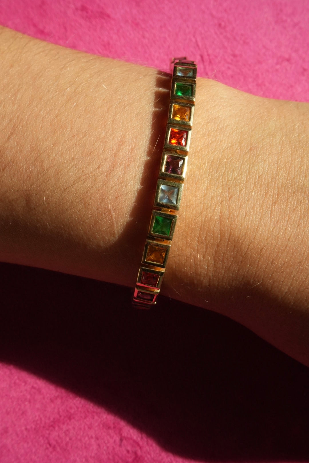 VINTAGE RAINBOW TENNIS BRACELET