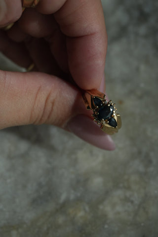 14k Sapphire & Diamond Ring