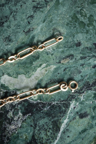 14K PAPERCLIP BRACELET