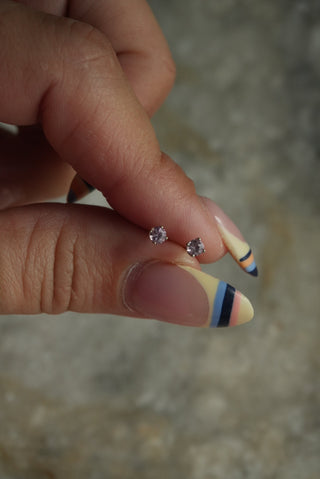 14K PINK TOPAZ STUDS