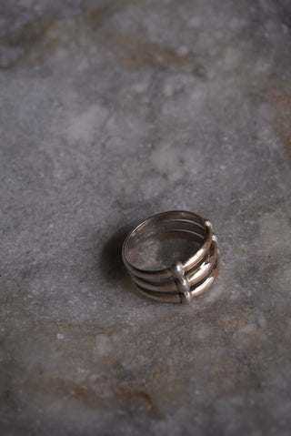 Dual Up - Sterling Stacked Ring Size 7