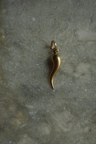 14K ITALIAN HORN CHARM