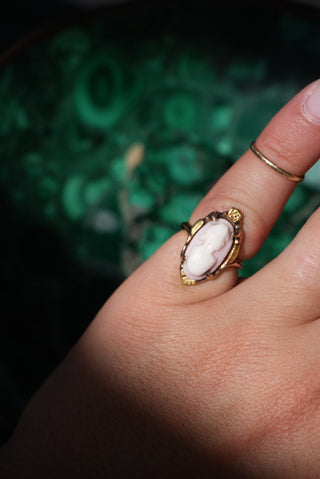 10k Pale Pink Cameo Ring