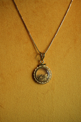 GOLDEN NUGGET CHARM NECKLACE