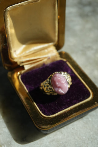 14k Cameo Ring Art Deco Style
