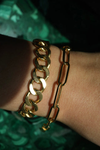 14K LARGE PAPERCLIP BRACELET