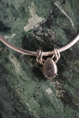 Full Moon - Sterling Moonstone Collar Necklace