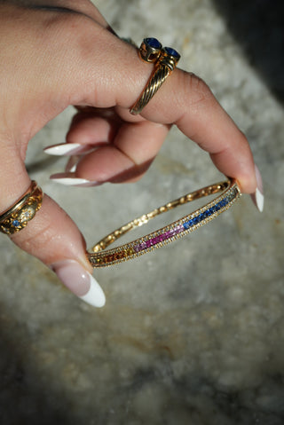 EFFY RAINBOW SAPPHIRE BANGLE BRACELET