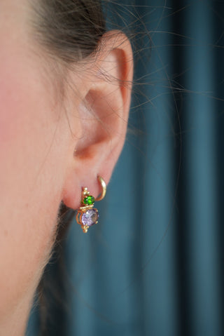14K CRYSTOPHRASE & TANZANITE EARRINGS