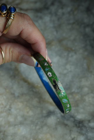 BLACKBIRD FLY - VINTAGE CLOISONNÉ BANGLE