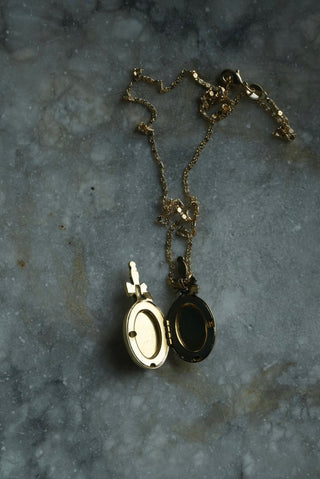 Mini Mirror - 1928 Gold Fill Locket Necklace