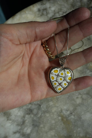 Italian Bouquet - Sterling Murano Heart Necklace