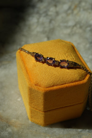 10K GOLD AMETHYST BRACELET