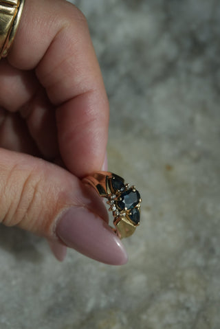 14k Sapphire & Diamond Ring