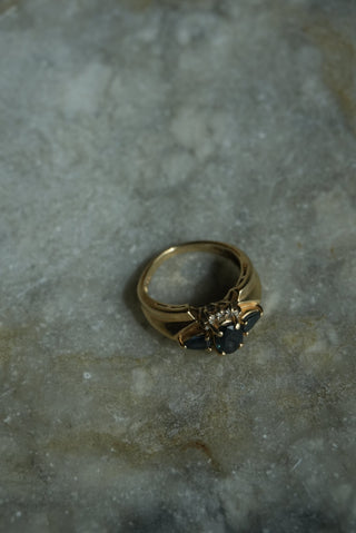 14k Sapphire & Diamond Ring