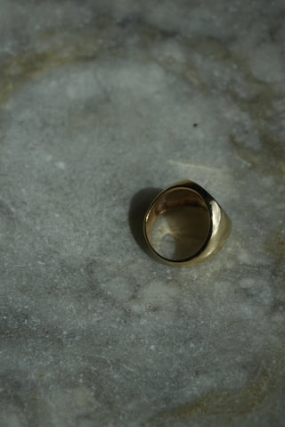 10k Large Signet Ring