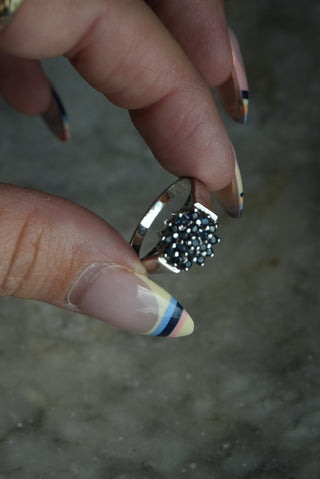 FIREWORK - STERLING SAPPHIRE RING SZ 8.5
