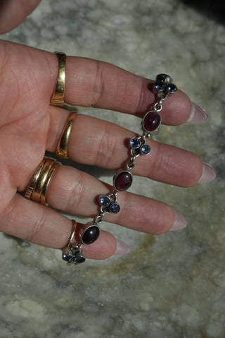 Berry Picked - Nikki Butler Sterling Bezel Gemstone Bracelet