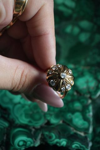 Bright Bloom - Vermeil Floral Burst Ring Size 9