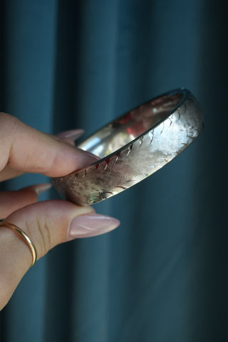 High Society - Sterling Vintage Wide Bangle