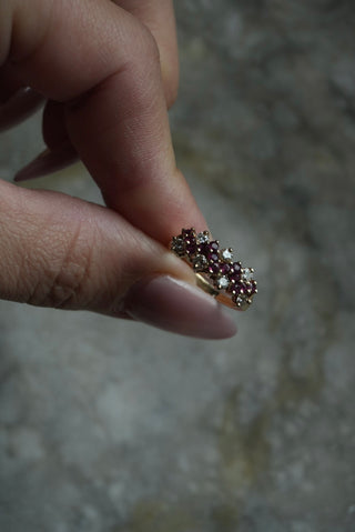 14k Ruby & Diamond Band