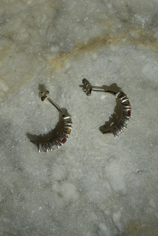 CHAKRA HALF MOON HOOPS