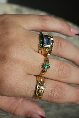 10K GOLD EMERALD RING