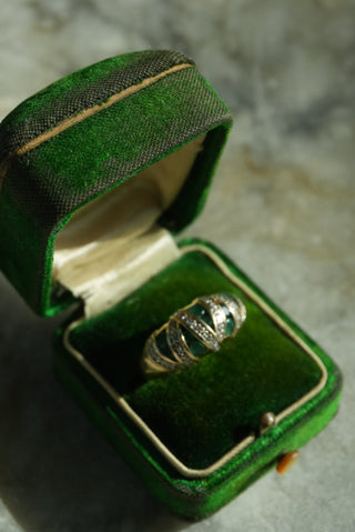 14k Emerald & Diamond Ring