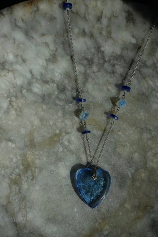 Court of Roses - Sterling Glass Intaglio Necklace