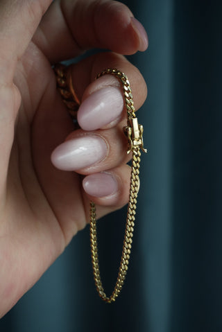 14k Mini Curb Link Bracelet