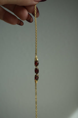14K GARNET BRACELET