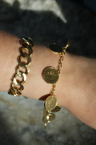 14K ITALIAN CHARM BRACELET