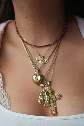 14K GARNET & TOURMALINE BEADED NECKLACES