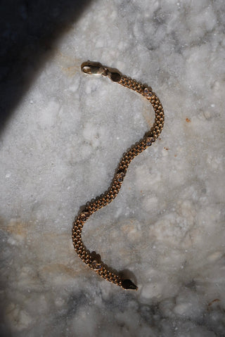 14K HEART STATION BRACELET