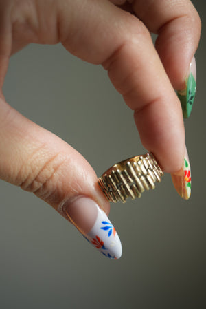 BRUTALIST 14k GOLD RING